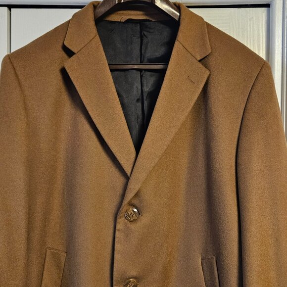 Cashmere/Wool Camel-coloured Men's dress overcoat. Prontomoda. - Picture 3 of 11